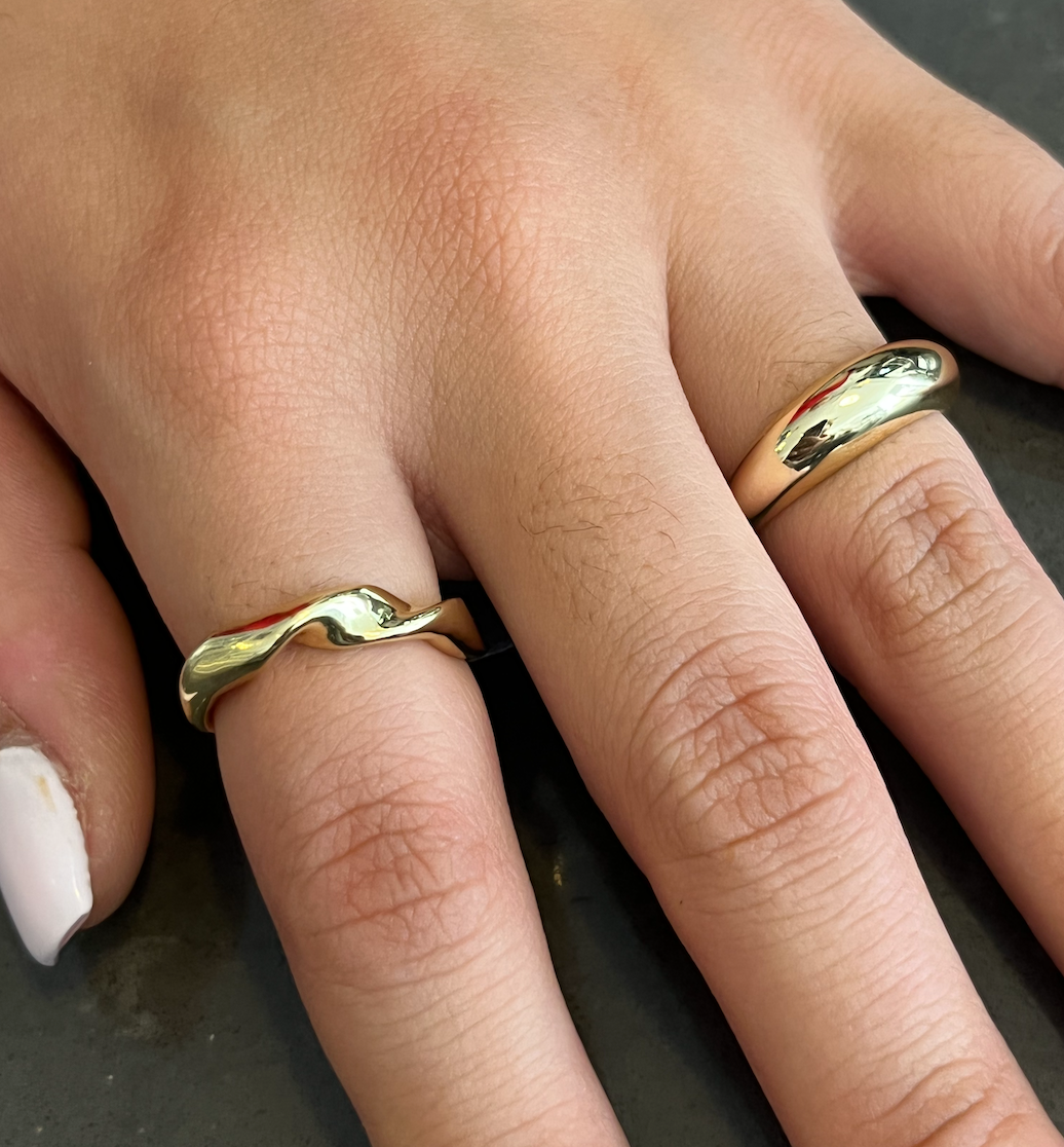 Gold Dip Statement Rings | BUTTER JEWERLLERY